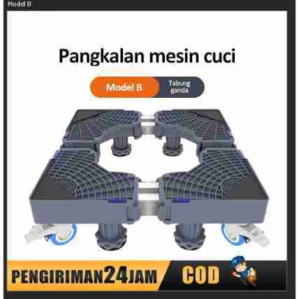 New IDEELAB Alas Mesin Cuci Dan Alas Kulkas Tahan Karat Yang Dapat Diatur, Rem Mesin Cuci, Roda Kulk