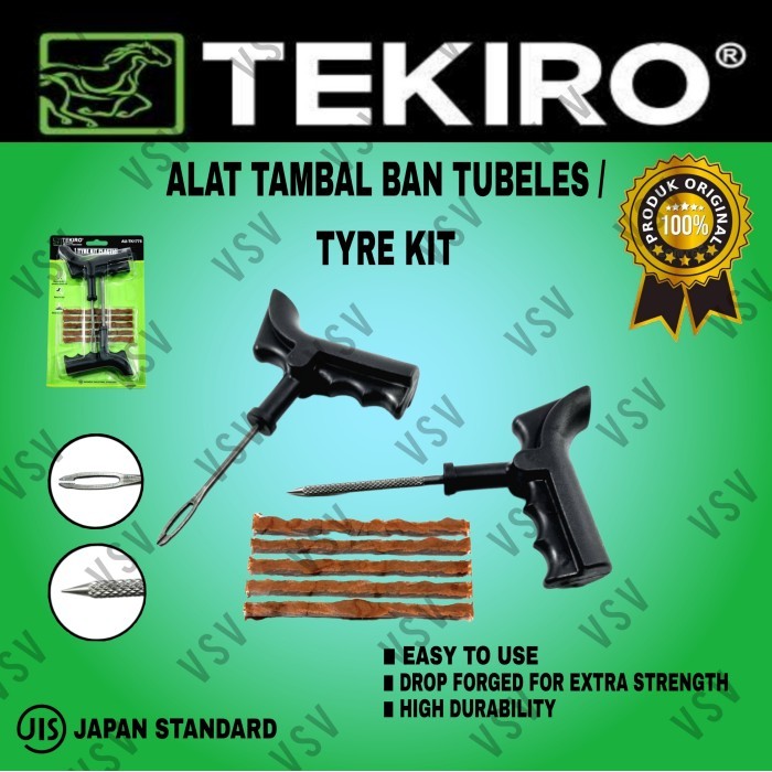 TEKIRO Alat Tambal Ban Tubless Tambal Ban Bocor Tubeless Tyre Kit TEKIRO