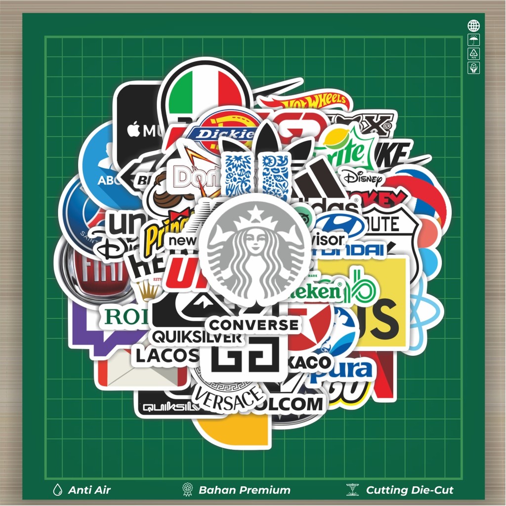 

HOT 50 PCS STIKER Sticker Motif logo Sticker Stiker Fashion Cars Decal Dingin Kartu Album Custom Vinyl Anti Air- Sticker Aesthetic Buku Journal Koper Casing HP Tablet Laptop Helm Motor Botol Minum