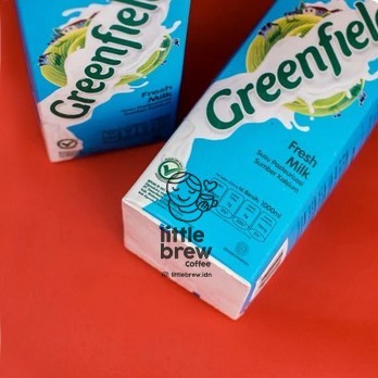 

New Dus Fresh Milk Greenfields 1 Liter Karton 12pcs | Pasteurisasi | Untuk Coffee ShopPremium