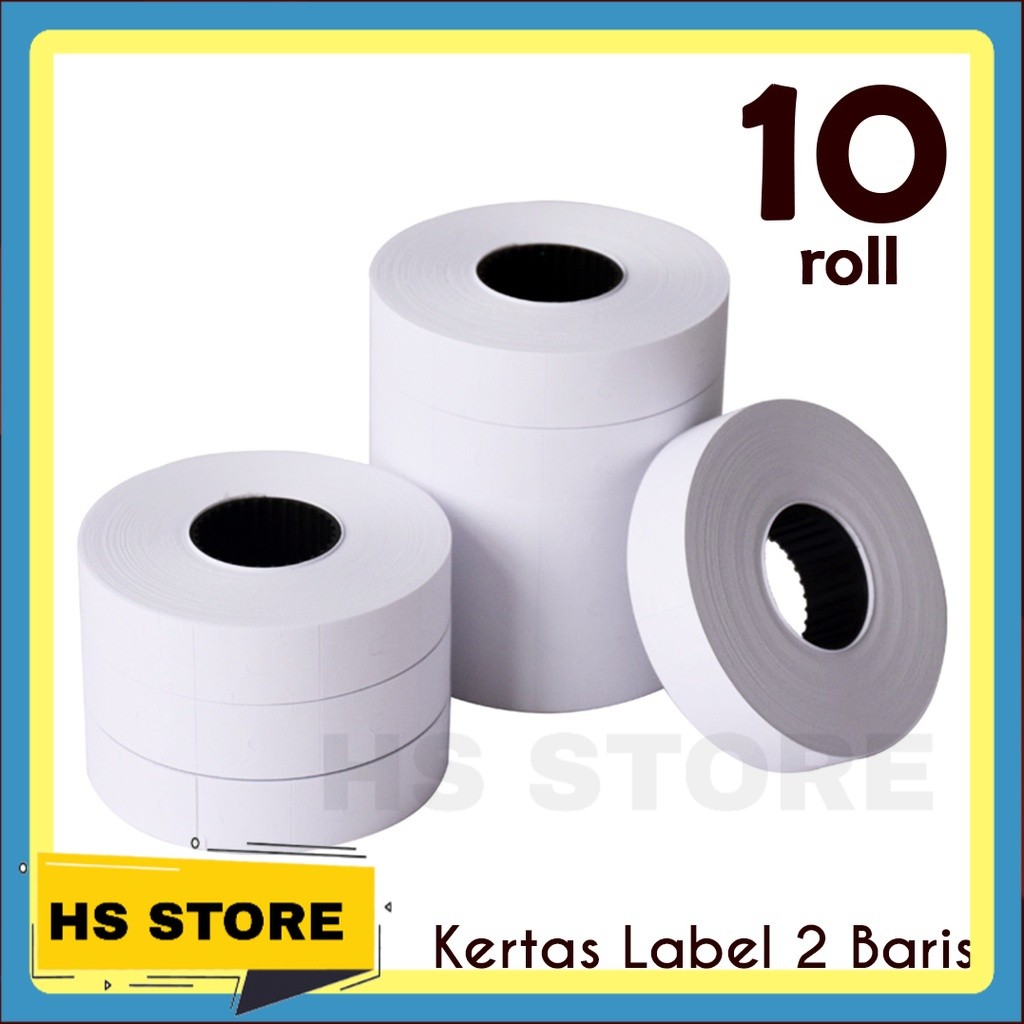 

Isi Label Harga Alat Price Labeller Refill Refil 2 Baris Isi 10 rol