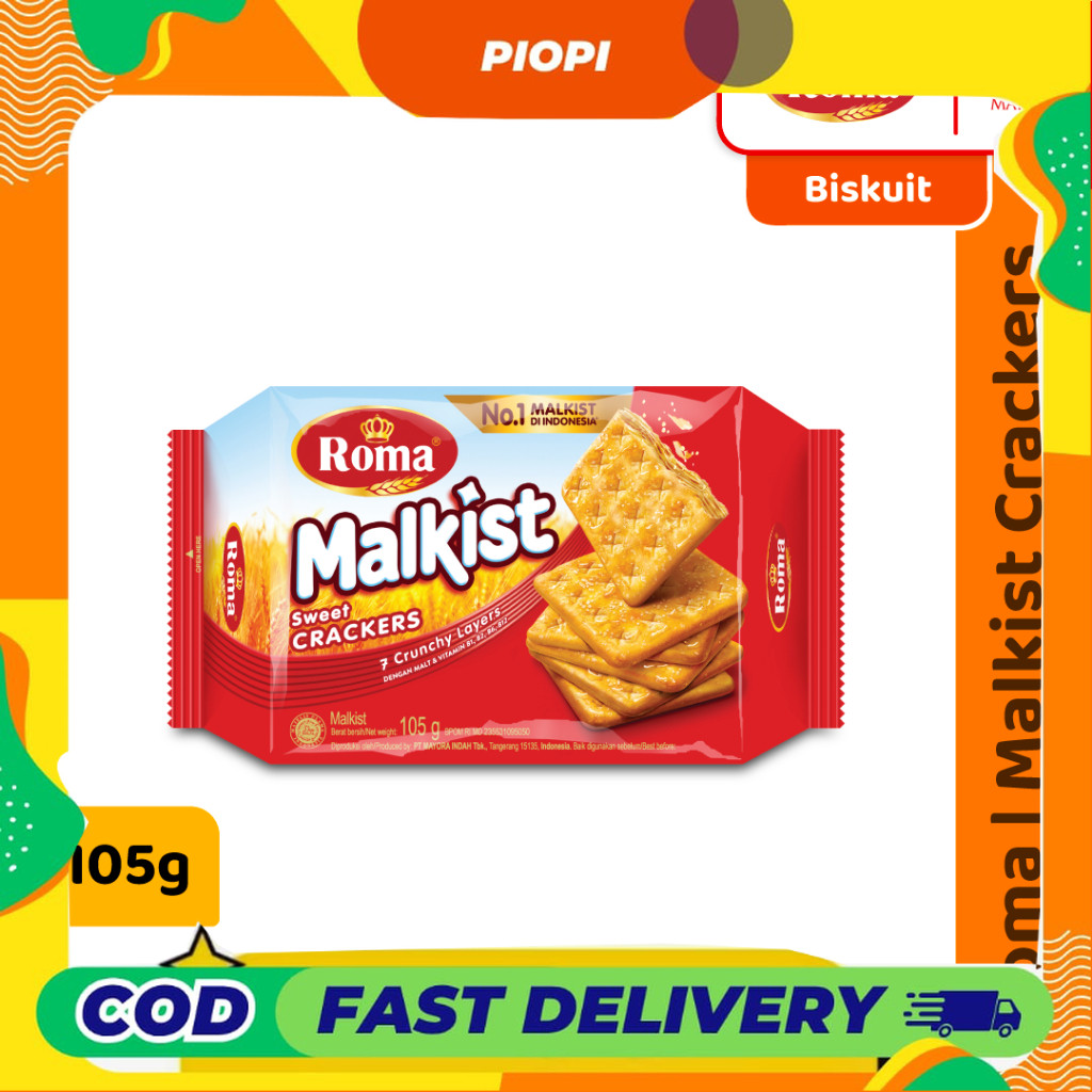 

PIOPI Roma Malkist Cracker 105g Renyah Vitamin B Kompleks