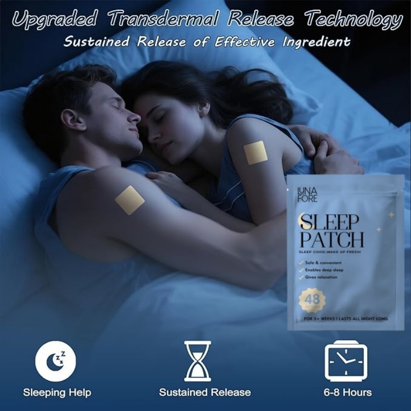 48pcs Sleep Patches All-Natural Deep Sleep Patches Eliminate Insomnia Easy to Apply and Comfortable 