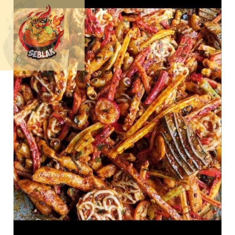 

Seblak krispi KERUPUK SEBLAK CAMPUR (MIX) BUMBU CHILI OIL