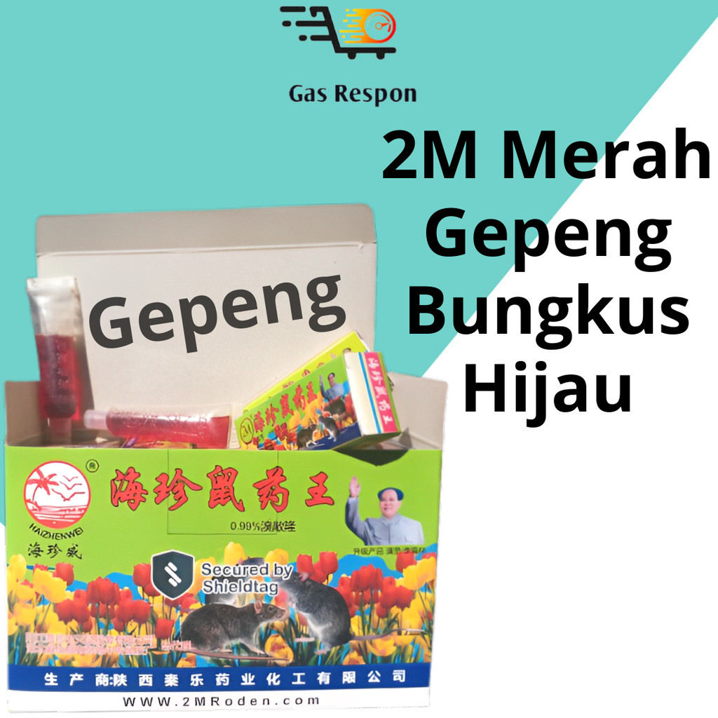 2M Merah Gepeng Bungkus Hijau Dosis Tinggi 0,99% Racun Tikus Ampuh