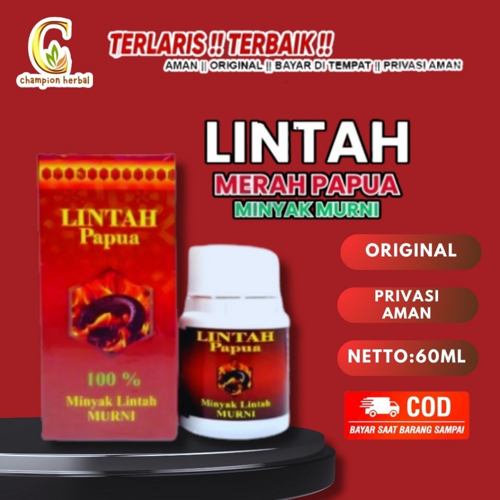 Best Promo Murah!!! MINYAK HERBAL LINTAH MERAH PAPUA 60ML ORIGINAL BERKUALITAS By Cendana India b