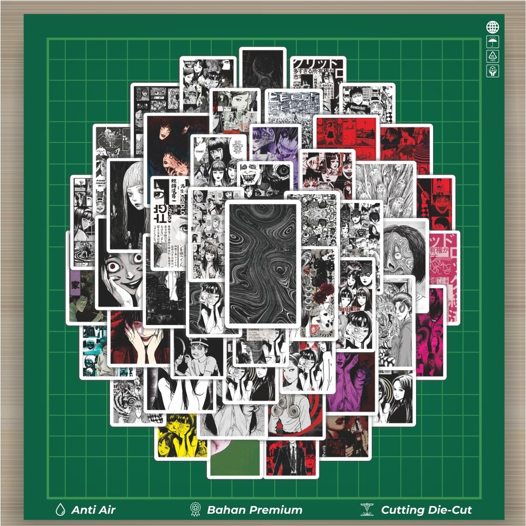 

HOT 50 PCS STIKER Stiker Anime Horor Junji Ito Collection Stiker Fashion Cars Decal Dingin Kartu Album Custom Vinyl Anti Air- Sticker Aesthetic Buku Journal Koper Casing HP Tablet Laptop Helm Motor Botol Minum