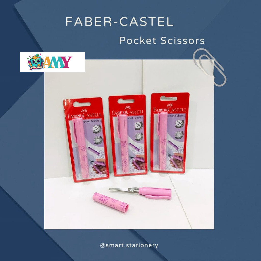 

FABER-CASTELL POCKET SCISSORS PINK AMY STASIONARY