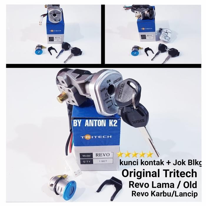 KUNCI KONTAK SET KUNCI JOK ORI TRITECH STANDAR MOTOR REVO/REVO LAMA