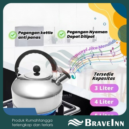 Teko Siul Stainless Steel 3Liter / Teko Siul Teko Bunyi 【 BraveInn 】