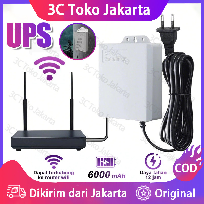 Ups 6000mAH Ups Mini 12v Untuk Wifi Ups Mini 12 Volt Ups Wifi Ups Cctv Ups Dc Mini Ups 12V2A