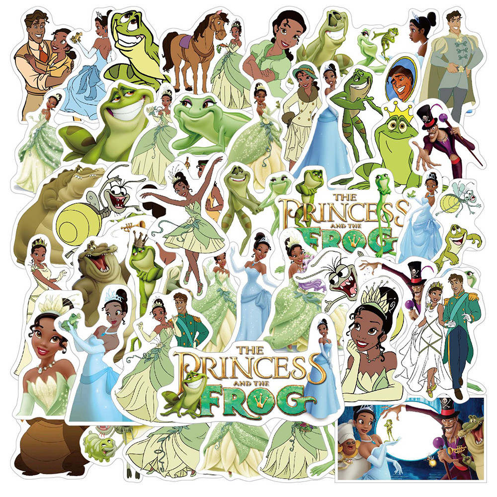 

10/30/50PCS Disney The Princess and the Frog Tiana Stickers DIY Notebook Fridge Phone Suitcase Wall Decals PVC Waterproof Toys