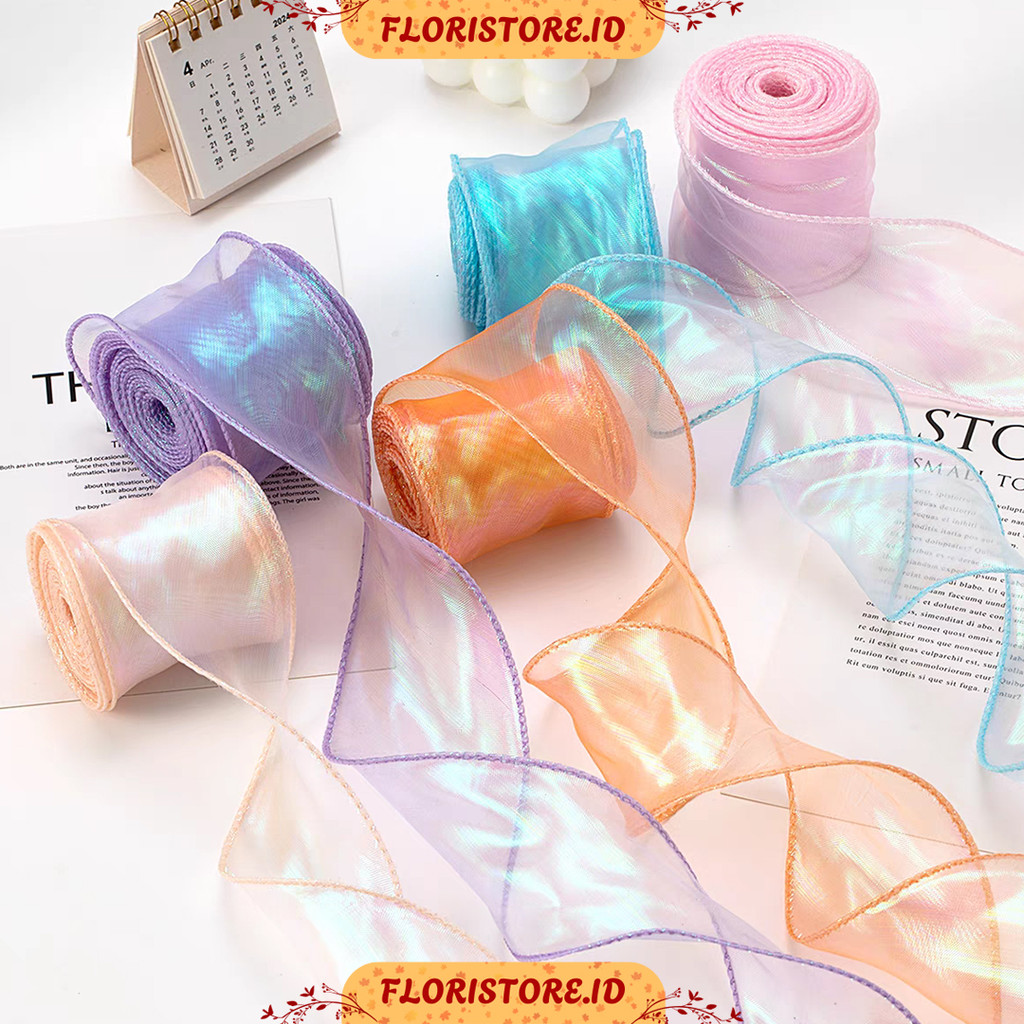 

RAINBOW FISHTAIL RIBBON / PITA KAIN / PITA KADO / FLORIST SUPPLY