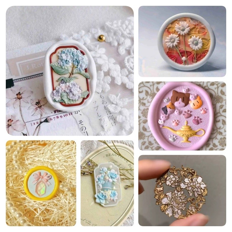 

Creative Stamps Fire Paint Seal Cute Jellyfish Relief Seal Irregular Carved Copper Head Envelope Invitation Stamp Toy Student Ac