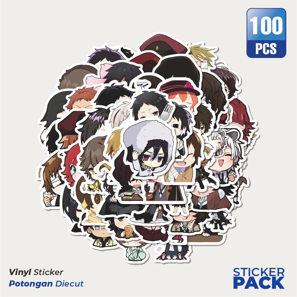 

Stiker Vinyl Stiker Manga Bungo Stray Dogs Series 1 Waterproof Aesthetic- Untuk Laptop, Motor, dan Helm - Paper Stationery Pack