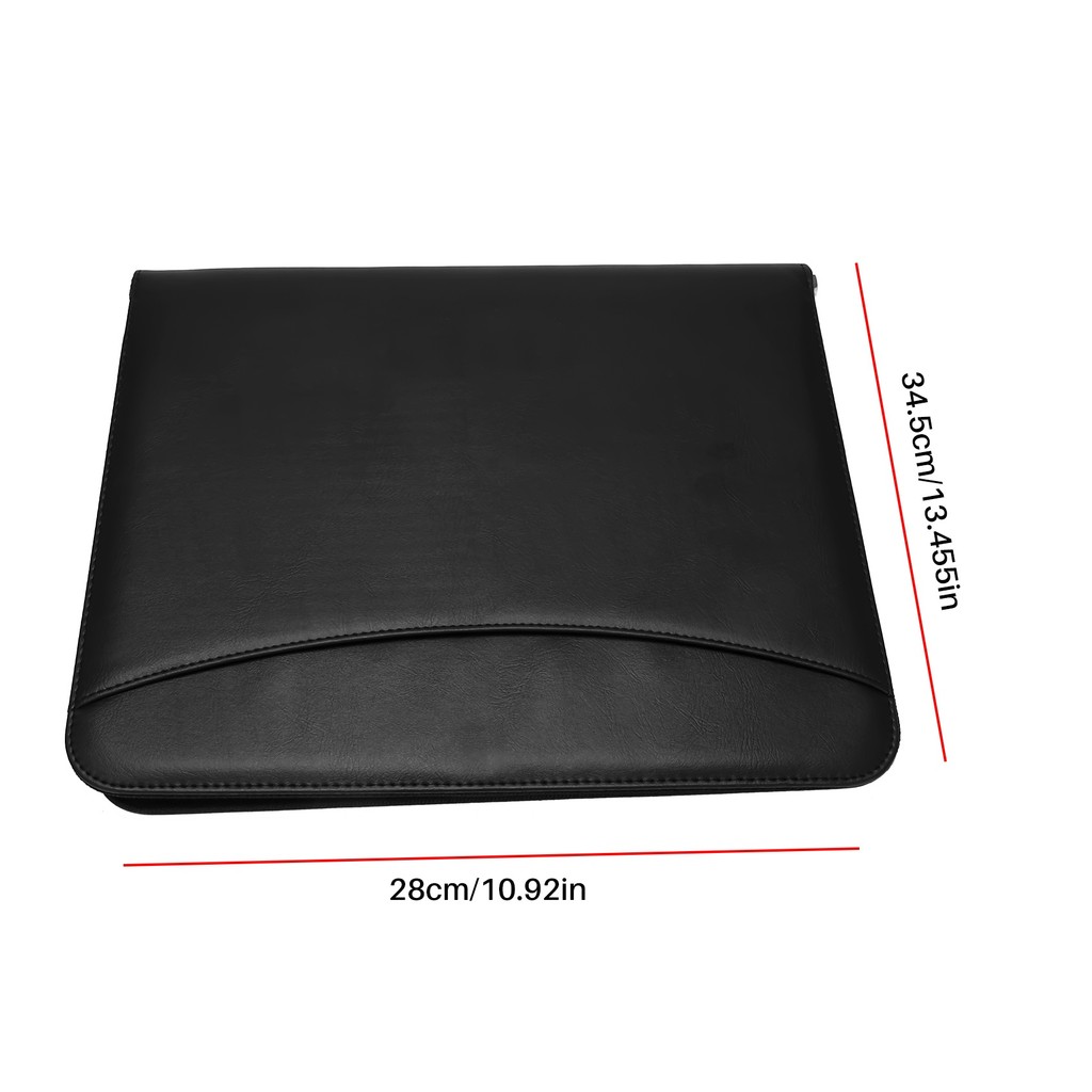 

Suitable Vegan Leather Folder Zippered Closure Portfolio For Business Ipad/Table And Card Interview Resume Binder