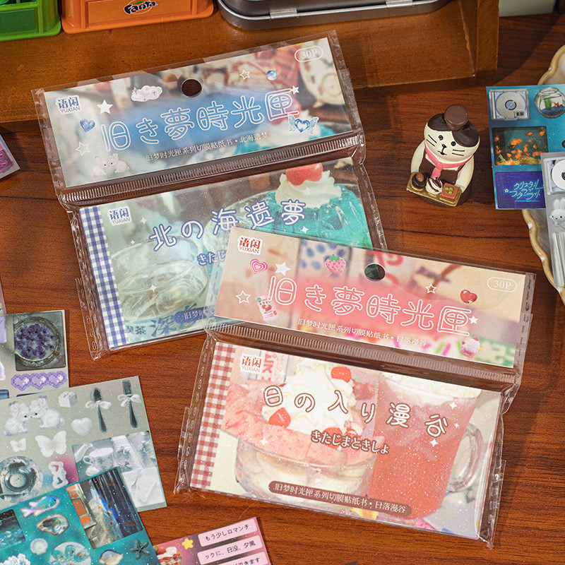 

[HARU] Old Dream Time Box Series Heisei Retro Sticker Book Juminocore Stiker Japanese Style Sticker