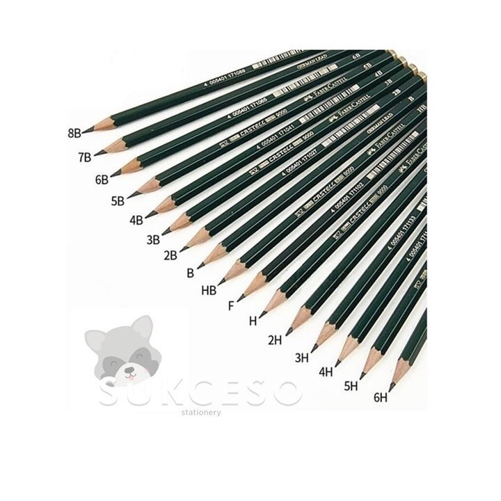 

Faber Castell Pensil B 2B 3B 4B 5B 6B 7B 8B HB F H 2H 3H 4H 5H 6H Graphite