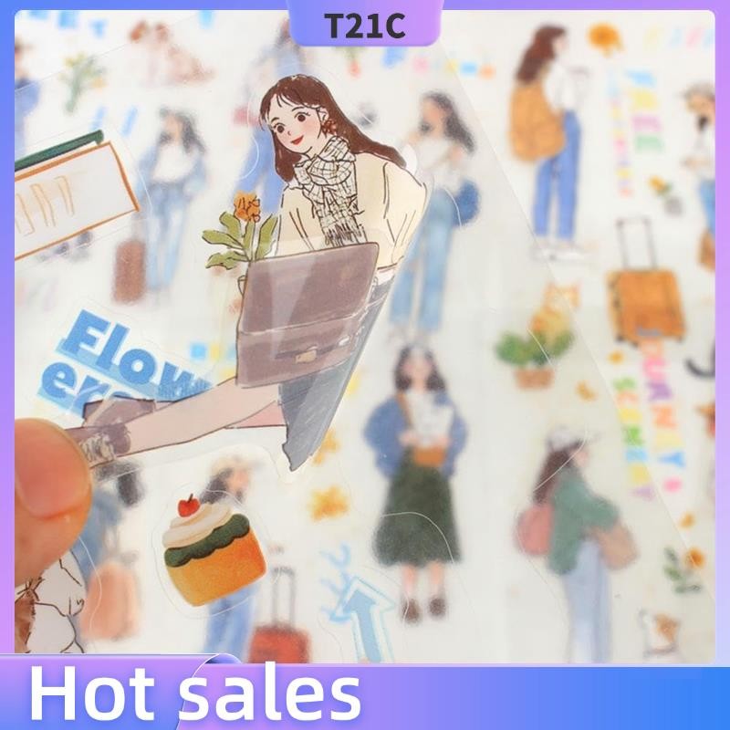 

T21C Women Journal Sticker Book, PET People Stickers For Journaling, Scrapbooking, Junk Journal Supplies