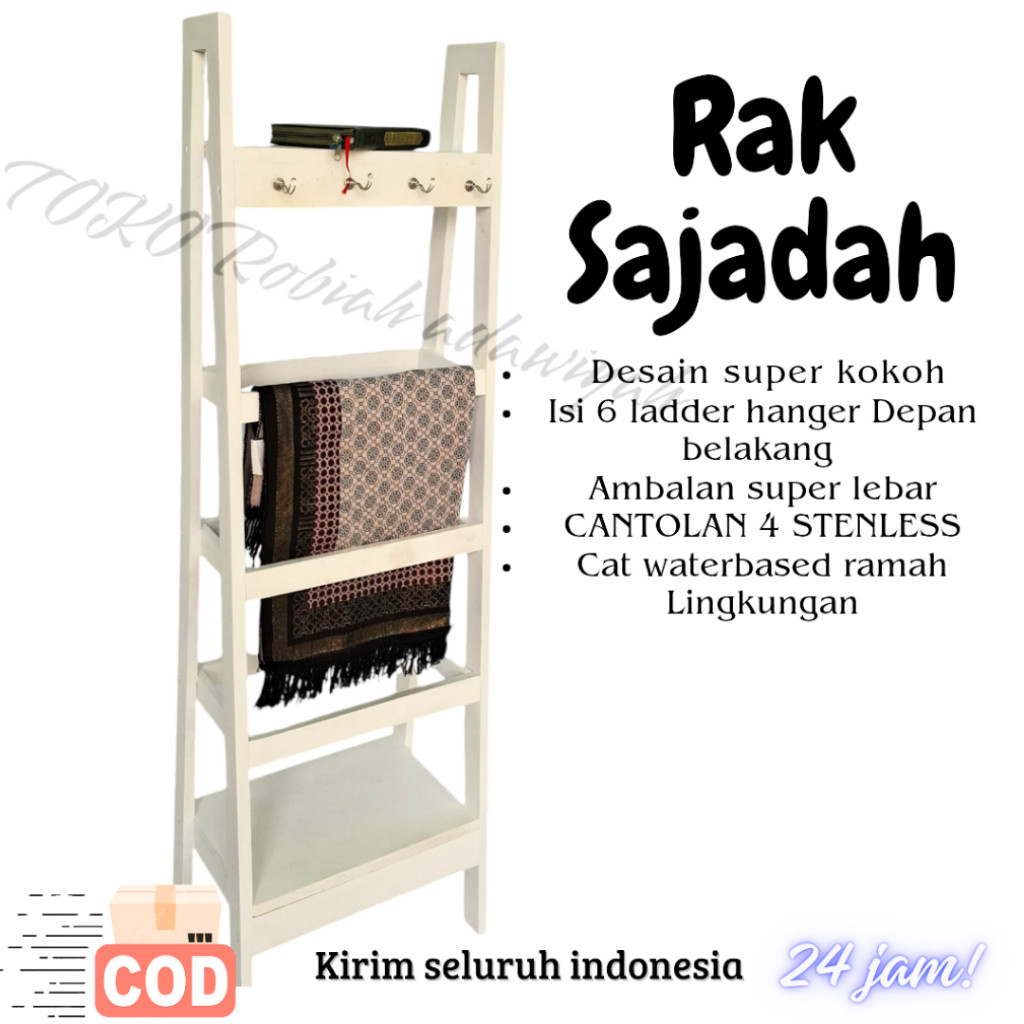 Rak  Mukenah Gantung Estetik Tempat Mukenah dan Sajadah
