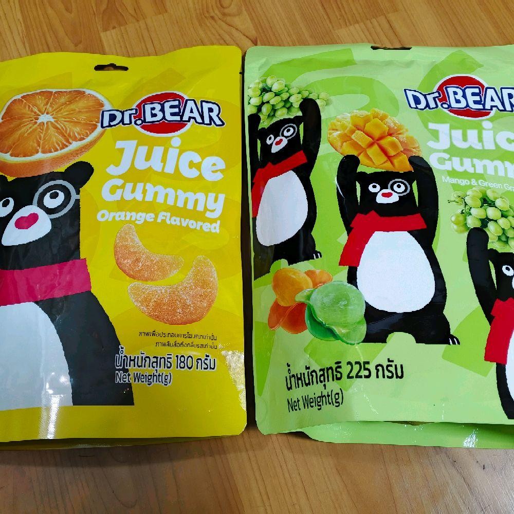 

Dr Bear Juice Gummy. Sugar Fruit Gummy. Chewy.