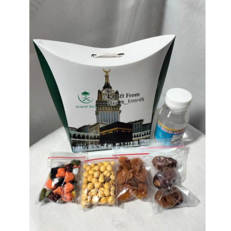

oleh oleh haji dan umroh ekonomis lengkap premium kurma kismis asam manis kacang arab zamzam hampers