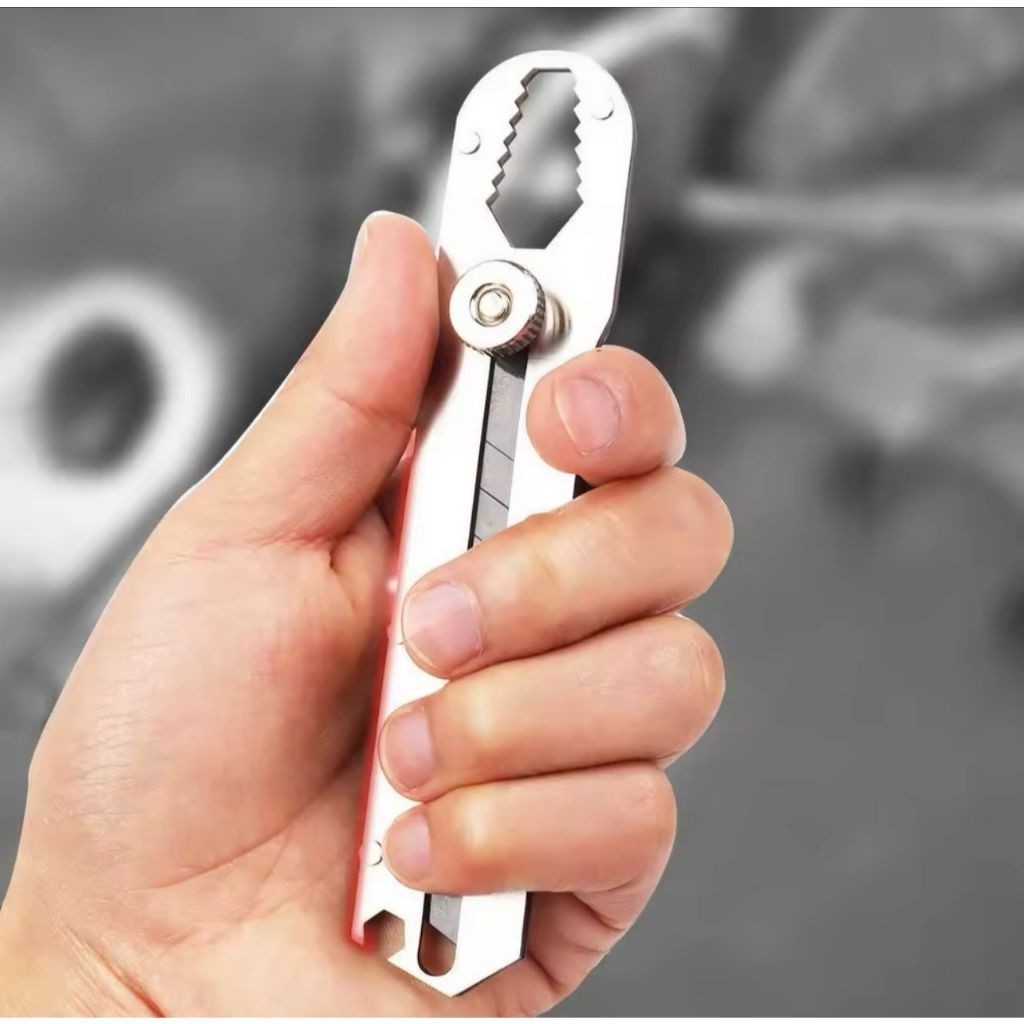 

DHL GROSIR Pisau Cutter Stainless Besi 9in1 Cutter Stainless Pemotong Kertas Tajam Anti Karat