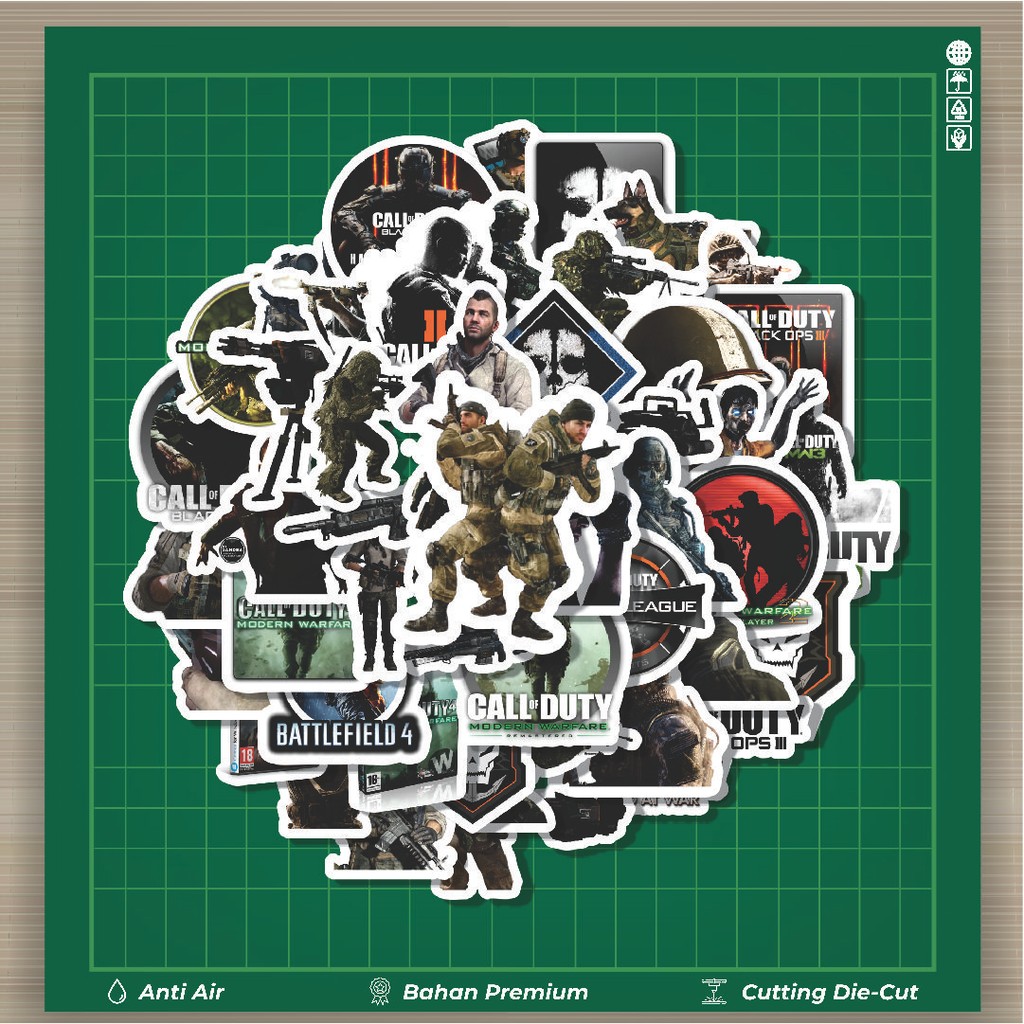 

HOT 50 PCS STIKER Call Of Duty Series Game 2 Fashion Cars Decal Dingin Kartu Album Custom Vinyl Anti Air- Sticker Aesthetic Buku Journal Koper Casing HP Tablet Laptop Helm Motor Botol Minum