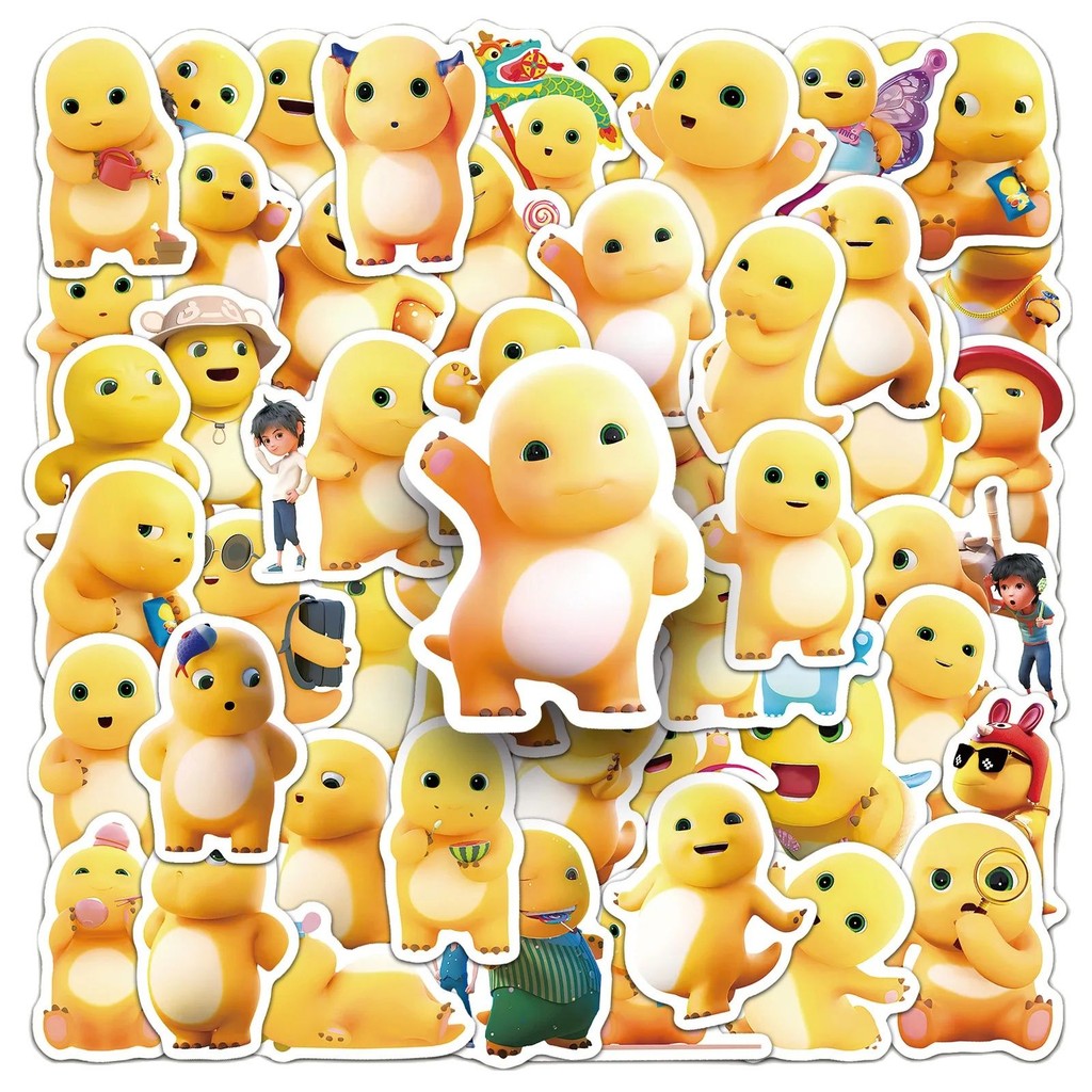 

50PCS/Pack Cute Kawaii Milk Dragon Stickers Nailong Decals For Phone Laptop Suitcase Notebook Skateboard Waterproof Stickers