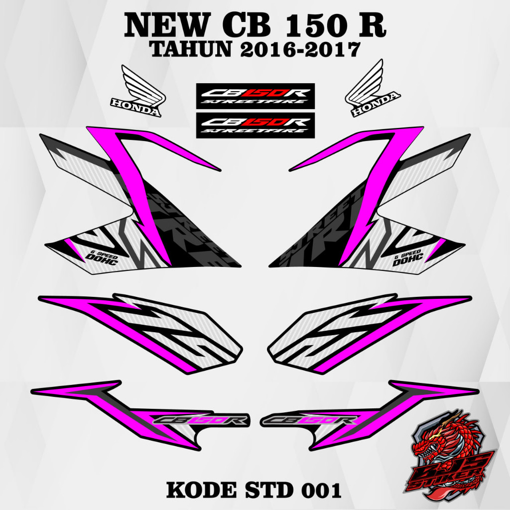 COD Stiker new cb150 r - stiker striping list variasi NEW CB 150 R CB 150R KODE STD 001