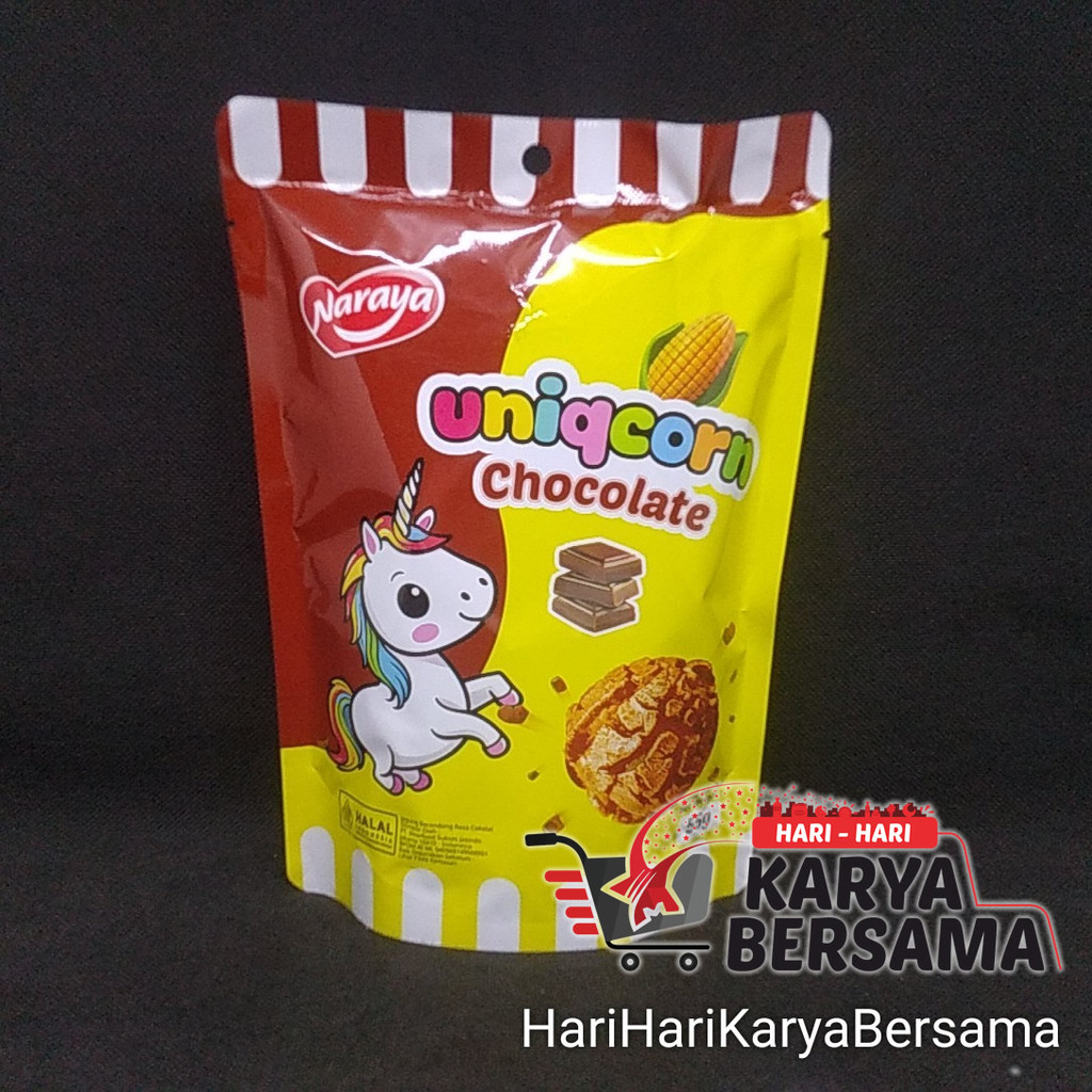 

MAKANAN RINGAN POPCORN NARAYA UNICORN CHOCOLATE POUCH 55GR