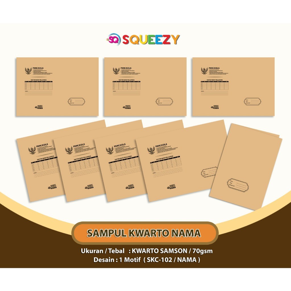 

sampul coklat/sampul buku NAMA isi 20