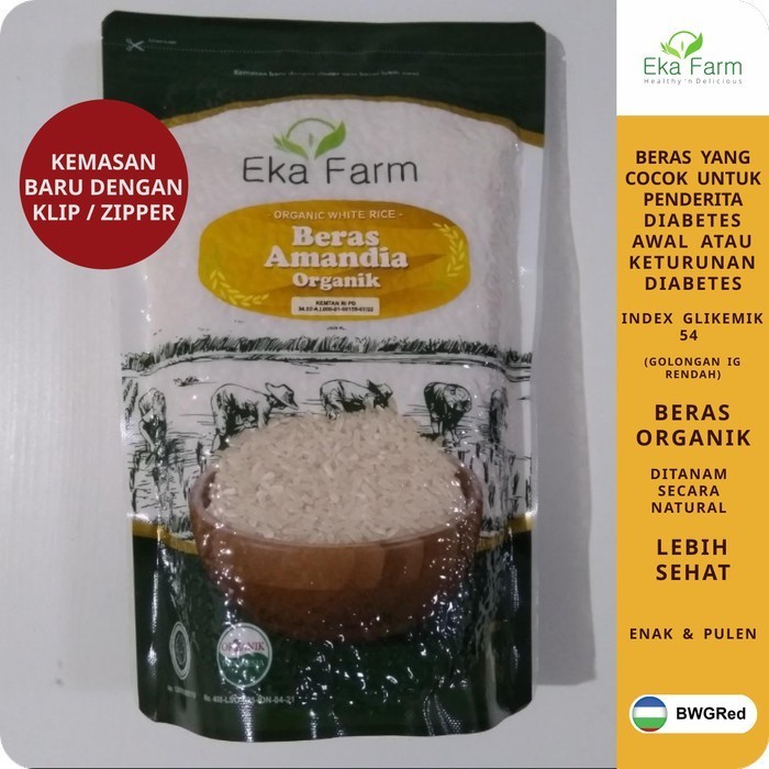 

Beras Organik Diabetes Amandia 1 kg IG Rendah