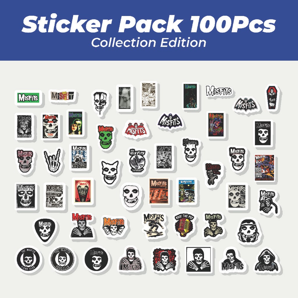 

Hot Stiker Band The Misfits Lucu Anti Air Stikers Berperekat Waterproof Sticker Decal Buat Motor Helm Buku Journal Koper Casing HP Laptop Botol Minum