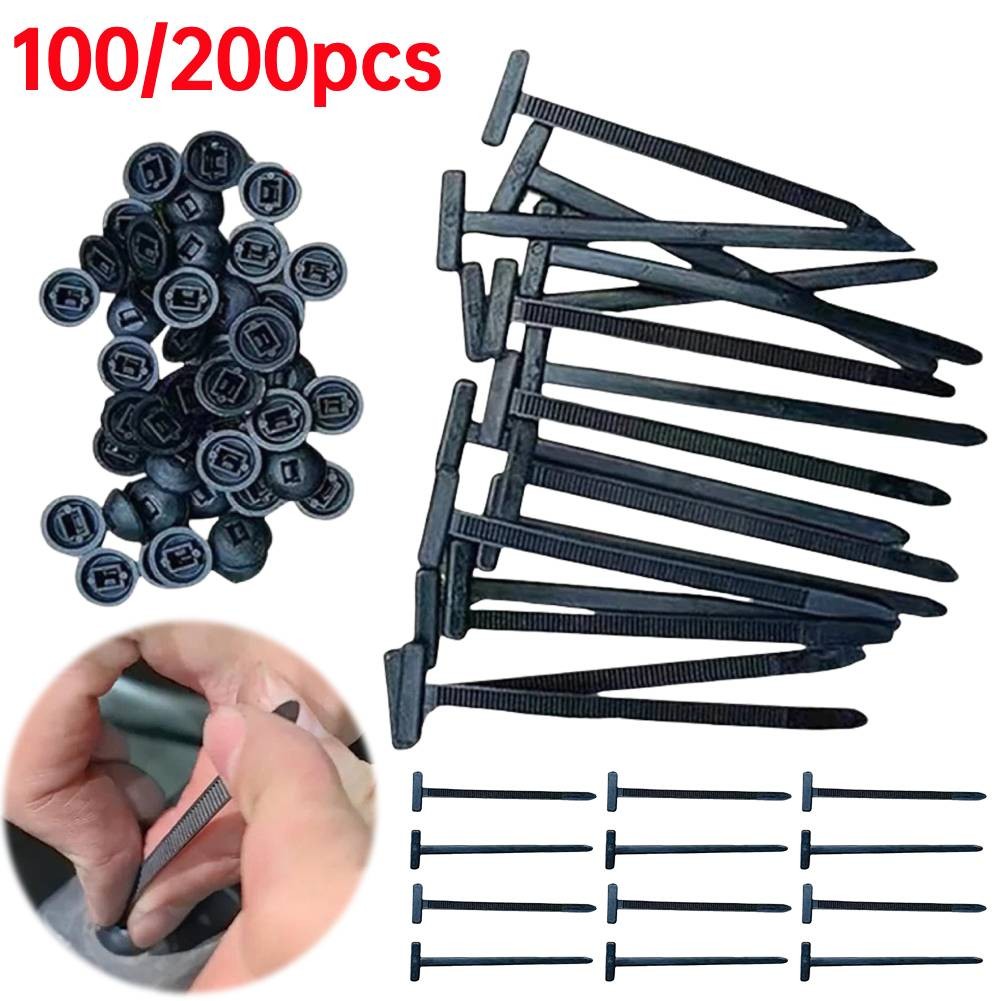

100/200pcs Nylon Heavy Duty Zip Ties Self-Locking Universal Cable Tie Buckle Fastening Strap for Indoor Outdoor