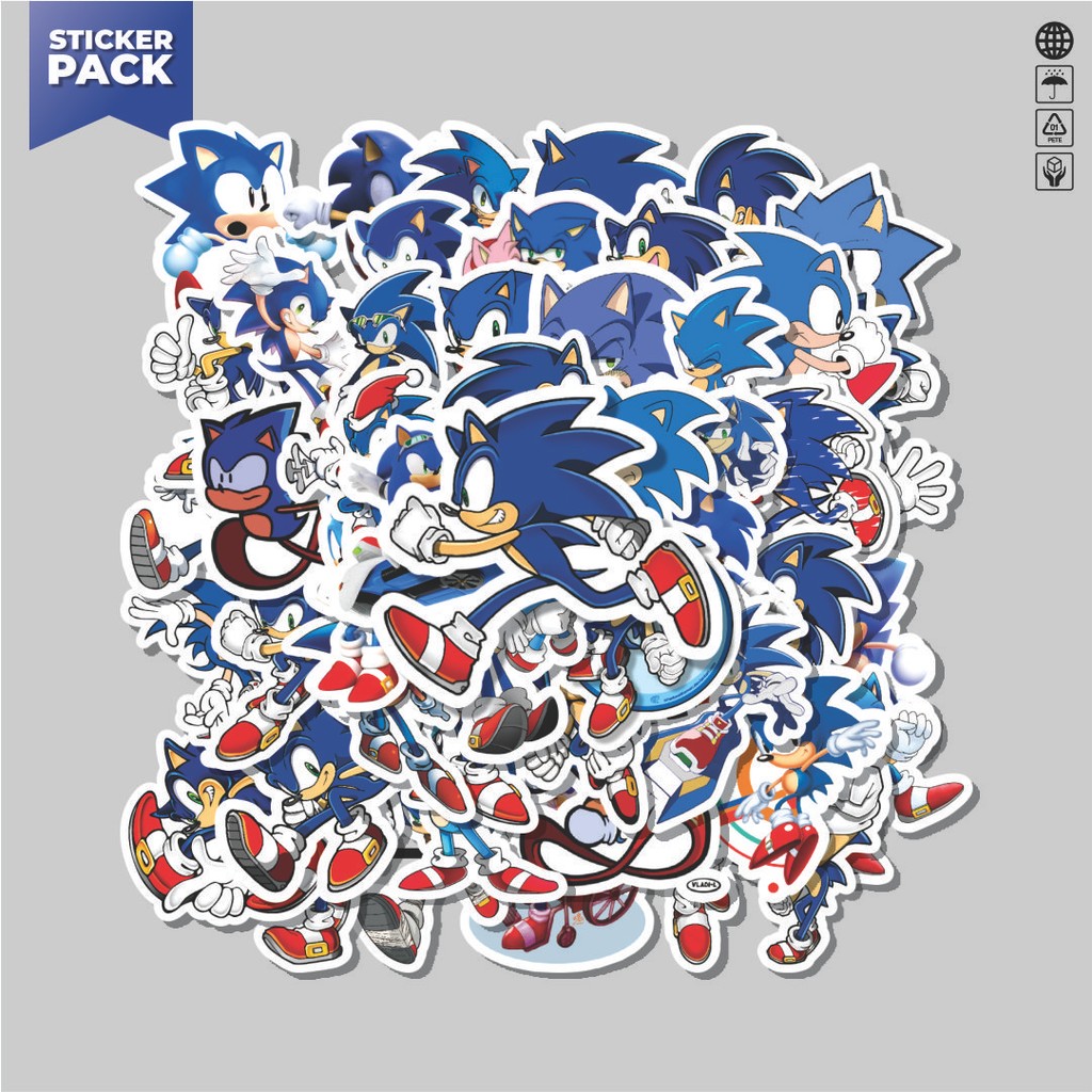 

[100PCS]Stiker Pack Stiker Kartun Sonic The Hedgehog Series Aesthetic Vinyl Anti Air Dekorasi Sticker Laptop Buku Journal Koper Helm Casing HP Gitar Helm Skateboard