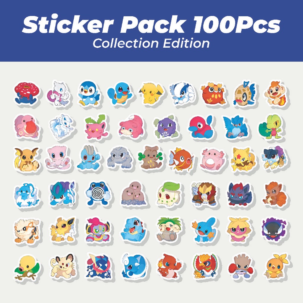 

Hot Stiker Anime Pokemon Series Lucu Anti Air Stikers Berperekat Waterproof Sticker Decal Buat Motor Helm Buku Journal Koper Casing HP Laptop Botol Minum