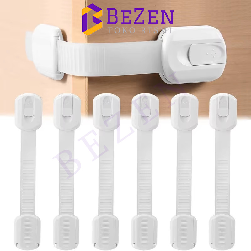 BZ Kunci Tempel Pengaman Anak Pengunci Kulkas, Lemari, Pintu, Kamar Mandi Adjustable & Kuat