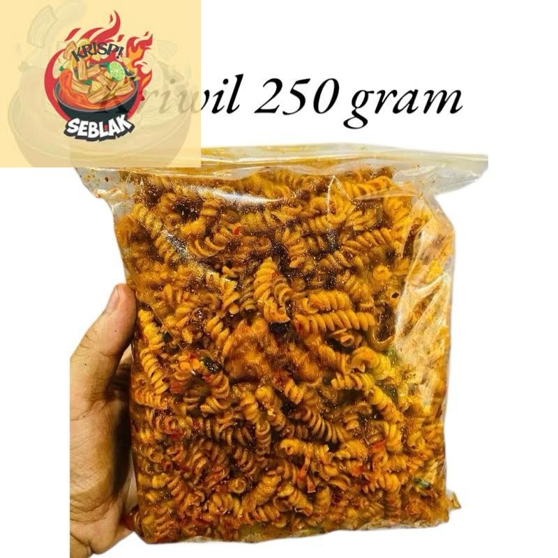 

Seblak krispi Makaroni Kriwil 250 gram | Makaroni Spiral 250 gram . Seblak krispi