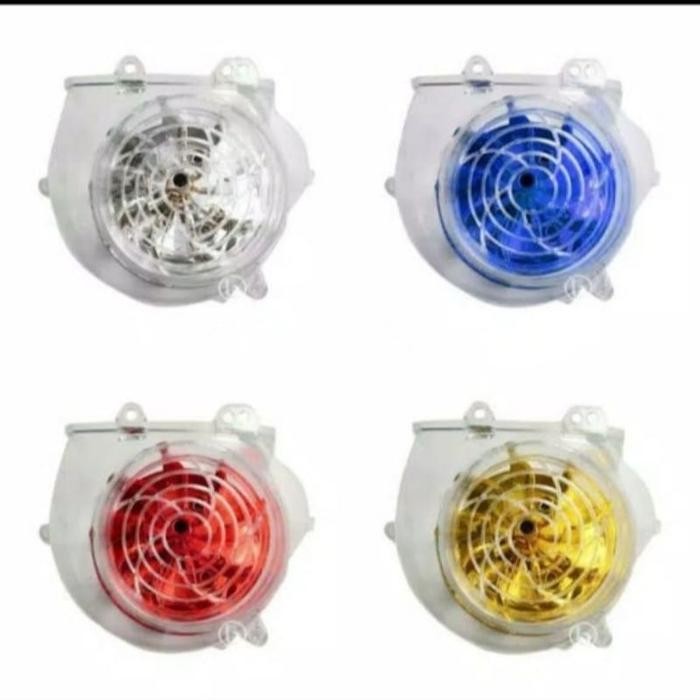 COVER TUTUP KIPAS TRANSPARAN PLUS KIPAS DALAM WARNA MOTOR BEAT FI/OLD - transparan gold