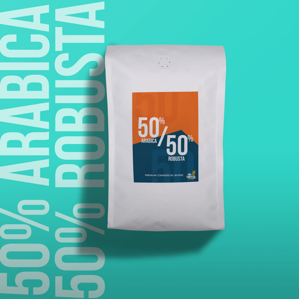 

Biji Kopi 1kg 50% Arabika 50% Robusta Espresso Blend untuk Es Kopi Susu