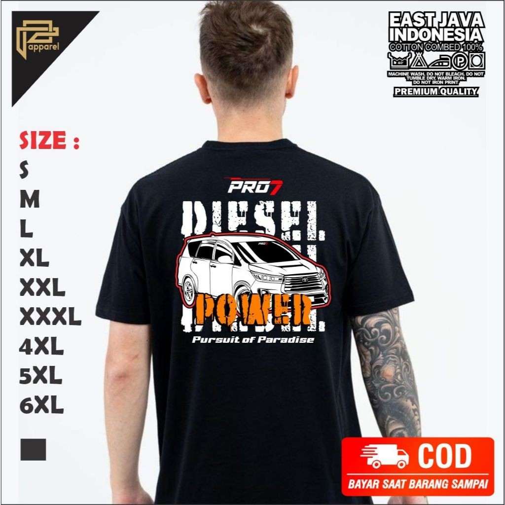 baju kaos PRO7 Diesel Power Innova Reborn bahan adem