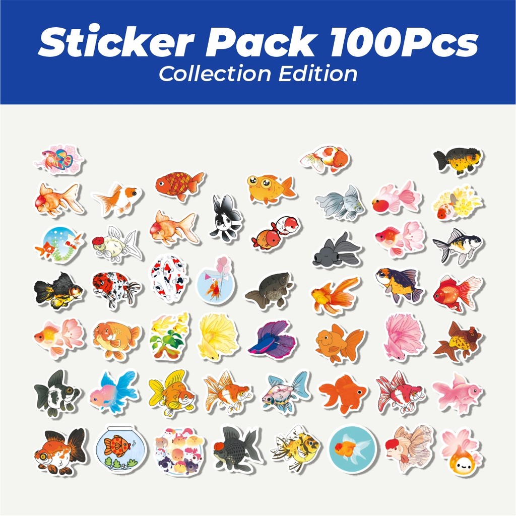 

Hot Stiker Cute Fish [Ikan Hias Lucu] Lucu Anti Air Stikers Berperekat Waterproof Sticker Decal Buat Motor Helm Buku Journal Koper Casing HP Laptop Botol Minum