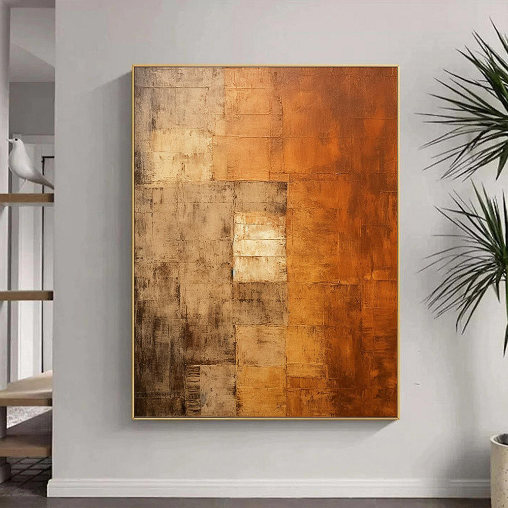 

Orange Abstract Painting Brown Minimalist Texture Art Orange Abstract Art Brown Wall Arts Brown Abstract Brown Room Decor