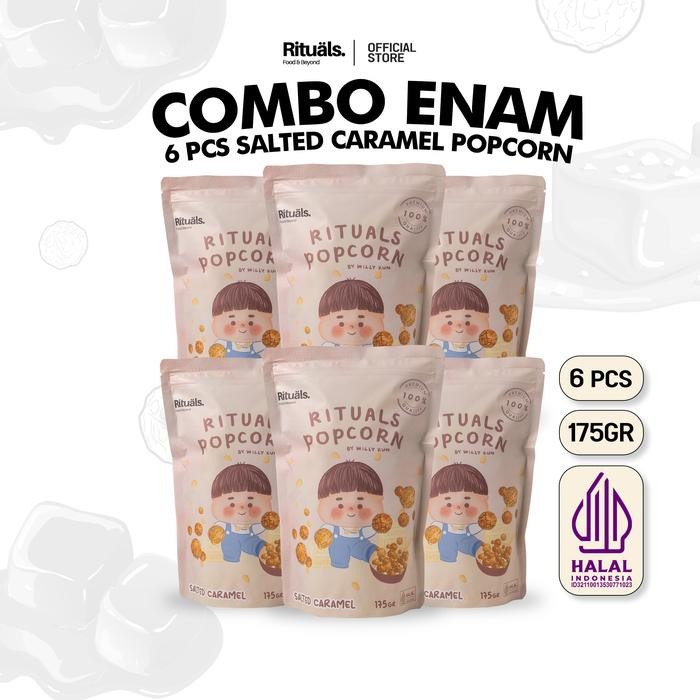 

SALE [Combo Enam] 6 Bungkus Popcorn Ukuran Large - Snack Jagung Cemilan Crispy by Willy Kun - [6 Salted Caramel]TERLARIS