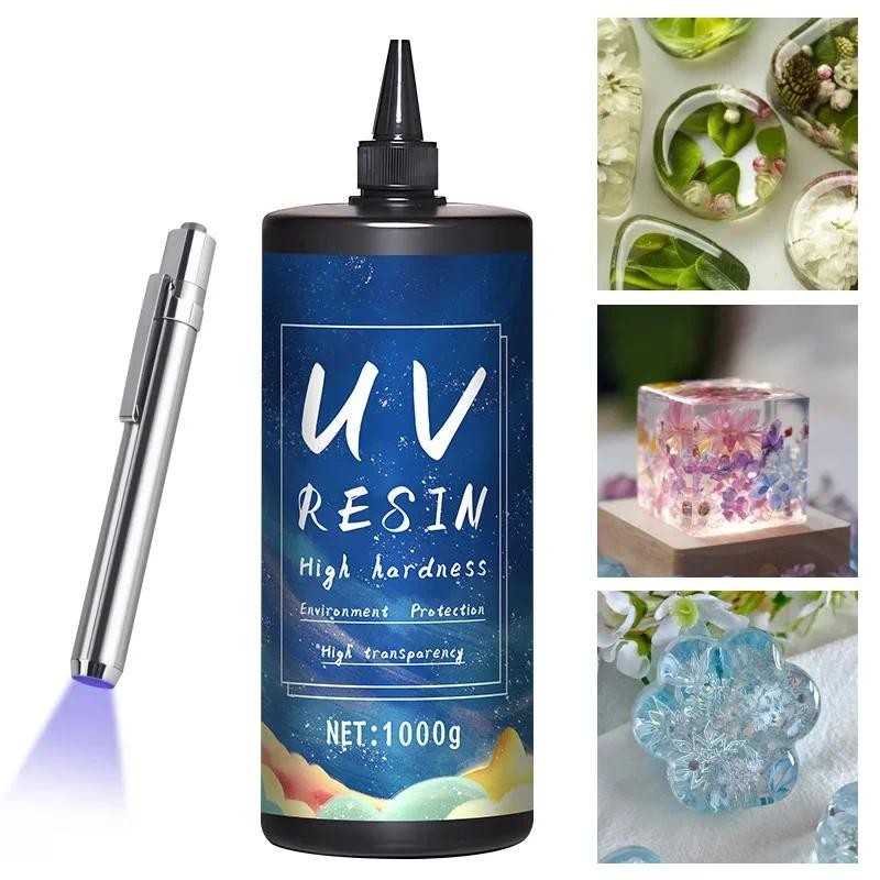 

UV Resin Glue for DIY Jewelry, Epoxy Resin and UV Lamp High Transparency Fast Drying High Hardness, 20g, 50g, 100g, 250g, 1000g