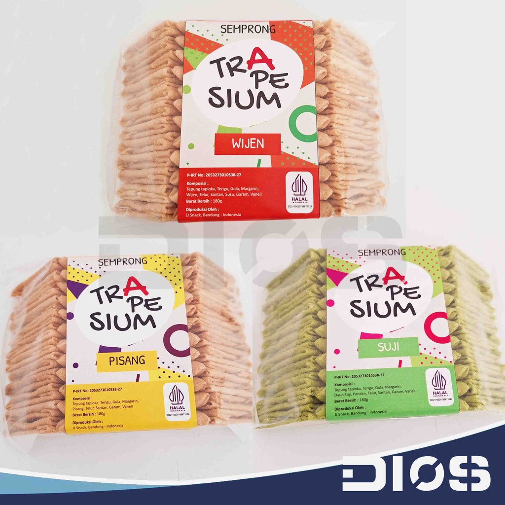 

Kue Semprong Trapesium 180gr ALL VARIANT Cemilan Halal Bandung