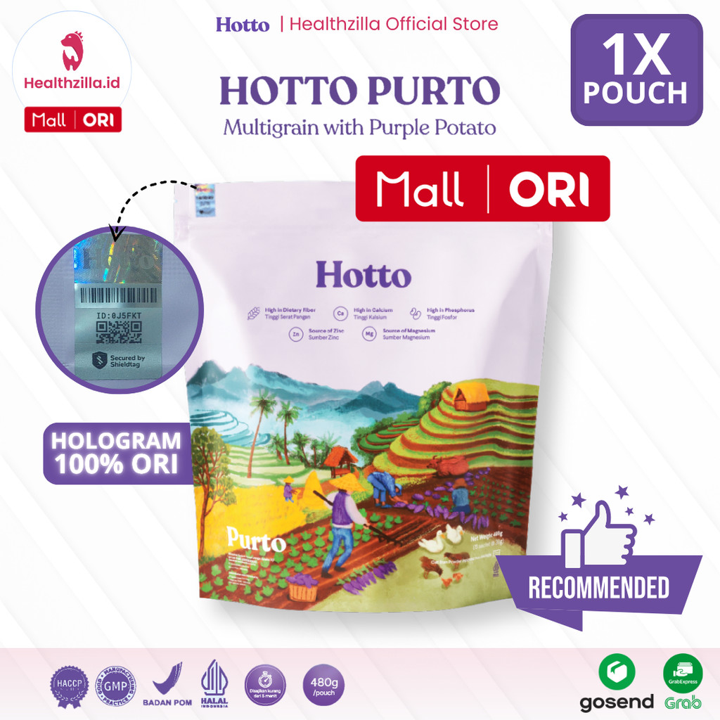 

Beli 1 Pouch dapat 16 Sachet Hotto Purto Official Store Minuman Multigrain Menyehatkan Original 100%