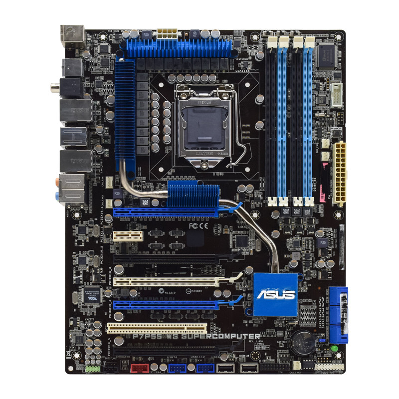 ASUS P7P55 WS Supercomputer LGA 1156 Intel P55 4×DDR3 16GB 6×SATA II ATX support Core i5 650 670 860