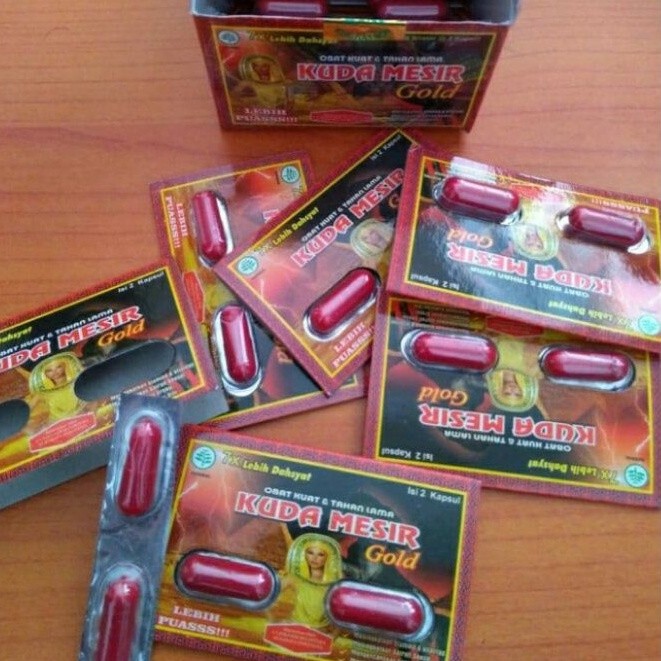 GatotKaca Herbal - KAPSUL KUDA MESIR GOLD 7X LEBIH KUAT SACET ISI 2 KAPSUL